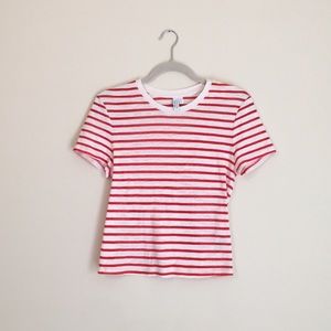 & Other Stories Striped Red T-Shirt